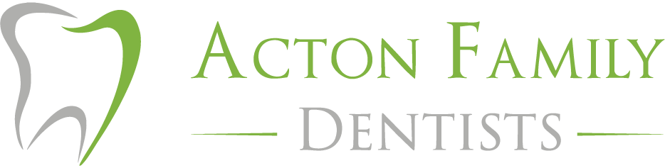 Logo with the text "Acton Family Dentists"